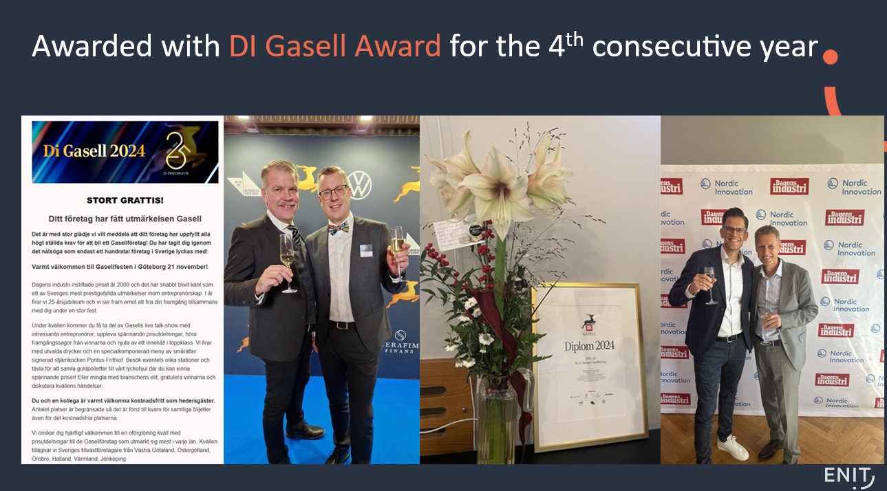 ENIT erhält die 4. Gasell-Auszeichnung